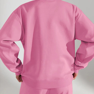 Fabricante Oversize Fleece Mujeres Chándal Conjunto de punto Conjunto de 2 piezas de alta calidad con pantalones de chándal Sudaderas con capucha en blanco - Product Image 3