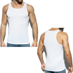 Camiseta sin mangas deportiva de algodón 100% para hombre, de secado rápido y alta calidad, para entrenamiento de verano, tejido de punto, personalizable, servicios OEM - Product Image 4