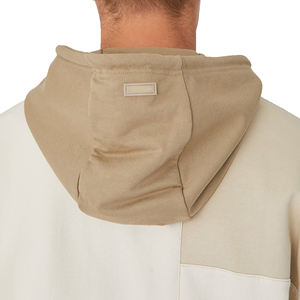 Sweat à capuche pour homme en coton/polyester avec logo personnalisé - Vêtements de sport d'hiver en tissu crocheté, coupe ample - Product Image 3