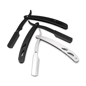 Nuevas tendencias Barber Razor Reutilizable Hoja única Inoxidable Salón profesional Barbero Maquinilla de afeitar recta - Product Image 1