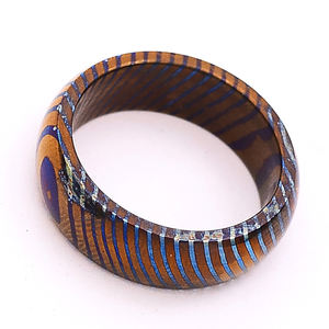 Hecho a mano personalizado forjado Timascus titanio Unisex boda anillo de compromiso hoja de acero inoxidable-directo del fabricante de cuchillos - Product Image 5