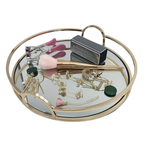 Plateau de miroir de forme ovale de style meilleur plateau décoratif fait main de Noël pour la maison et la cuisine plateau de Noël - Product Image 4