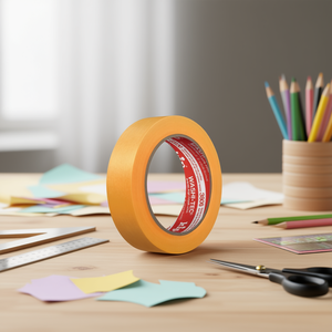 Cinta de Enmascarar WASHI-TEC Premium Goldkrepp 3808, Color Naranja Liso, 50m de Longitud, 48mm de Ancho, Paquete de 5 Rollos KIP - Product Image 3