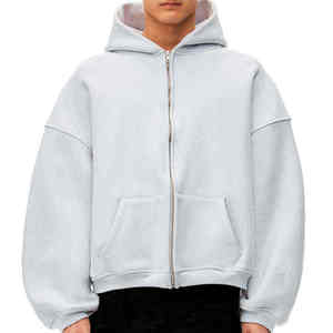 Precio bajo Buena calidad Logotipo personalizado Imprimir Hombres Sudaderas con cremallera Los mejores fabricantes Hombres Sudaderas con cremallera con manga larga - Product Image 2