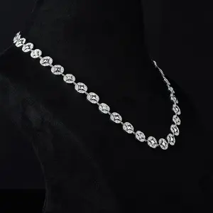 Koop Hoge Kwaliteit Zilveren Diamanten Ketting Met Trendy Stijl Moderne Stijl Diamanten Ketting Te Koop Door Exporteurs