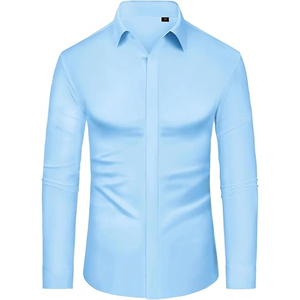 เสื้อเชิ้ต2025แขนยาวสำหรับผู้ชายเสื้อเชิ้ตทางการผ้าคอตตอนดีไซน์ล่าสุด - Product Image 2