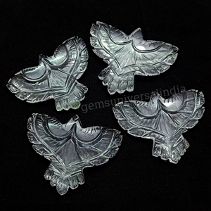 Pierre précieuse sculptée en cristal naturel de quartz d'aigle, pierre précieuse en cristal de quartz, sculpture à la main lâche pour la fabrication de pendentifs, vente de cristal 40mm - Product Image 2