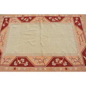 พรมขนสัตว์สีเบจสีส้มคลาสสิก5.2x7.6ฟุตวินเทจดีไซน์ตุรกีเย็บปะติดปะต่อกันสี่เหลี่ยมผืนผ้าลายสำหรับห้องนั่งเล่นห้องโถงใหม่ - Product Image 5