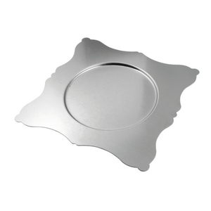 Platos de Presentación de Metal Plateado al por Mayor con Diseño de Rayos de Sol y Borde Barroco en Relieve para Decoración de Mesa de Bodas y Eventos, Buen Precio - Product Image 2