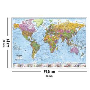2025 World Map <b>Poster</b> with Modern Design Style Flags in MINUTES Modern World Map Flags <b>Poster</b> - Product Image 5