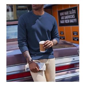 Nouvelle Collection Élégant Manches Longues Col Rond Épaule Pente Couleur Unie Confortable Plus Size Hommes Sweat Du Bangladesh - Product Image 4