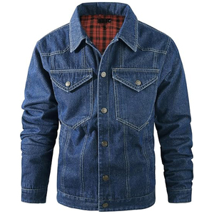 Captens OEM Custom Design Men's High Quality Eco-Friendly Button Front Denim <b>Jacket</b> Vintage Style <b>Straight</b> Streetwear Hip Hop - Product Image 3