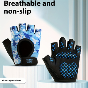 Guantes de Entrenamiento Personalizados con Logotipo, Medios Dedos, para Hombre y Mujer, con Palma Acolchada, Antideslizantes, de Poliéster, para Gimnasio, Levantamiento de Pesas - Product Image 5