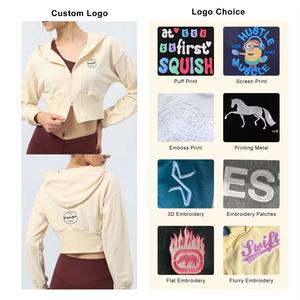 2025 nouvelle mode femmes haut court à capuche Style Unique OEM personnalisable grande taille vêtements pour l'hiver et le printemps - Product Image 4