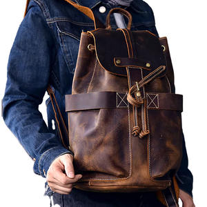 Mochila de viaje grande para exteriores directa de fábrica 2021, mochila informal para ordenador portátil con paneles Unisex y logotipo personalizado, estilo Vintage, al mejor precio - Product Image 4