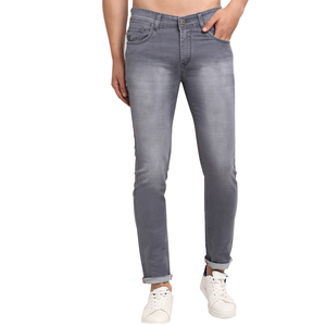 Pantalon en jean droit d'hiver, délavé foncé, tricoté, taille mi-haute, respirant, streetwear, écologique, confortable, option de style quotidien - Product Image 4