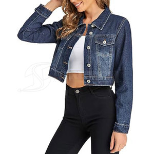 Vestes Jeans Grande Taille Design Personnalisé Imprimé pour Femmes Fabricant Pakistan Vestes Jeans pour Femmes - Product Image 5