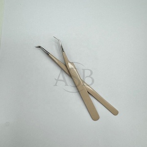 แหนบต่อขนตาสแตนเลสแบบมืออาชีพด้ามจับแข็งแรงออกแบบโลโก้ได้ตามที่ต้องการ - Product Image 6