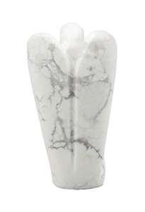 Figura de ángeles de cristal de ágata hecha a mano de 2 pulgadas, piedra de howlita Natural, Ángel, estilo Feng Shui, mascota curativa de bolsillo, venta de piedras preciosas - Product Image 4