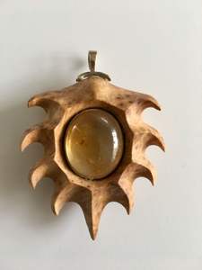 GRANDS COLLIERS POUR FEMMES HOMMES NATURELS GRAND BOHO TRIBAL SONO BOIS Pendentif sur cordon réglable Collier fait main - Product Image 5