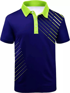Camisetas de polo de media manga personalizadas para hombre, tejido de punto de algodón transpirable de talla grande, estilo informal estampado de golf - Product Image 5