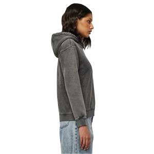 Sudadera con Capucha para Mujer, Bordada, Deportiva, Gruesa, 100% Algodón, Color Negro Oscuro, con Espacio para Logotipo, Ecológica - Product Image 3