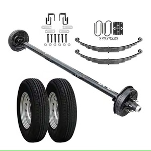 Nhà máy OEM mùa xuân Trailer trục Kit làm biếng/điện phanh Trailer trục với rim và lốp 6000lb - Product Image 1
