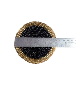 Tea <b>Coaster</b> Set with <b>Black</b> and Gold Design for Table Decor Daily Use Home Styling and Festive Gifting - Product Image 2