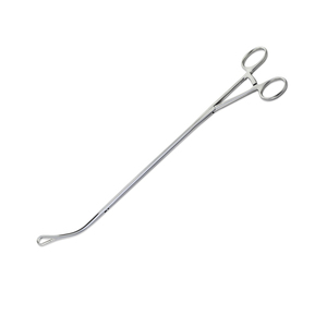 VATS Forceps manuel Foerster courbé à gauche 12mm mâchoires dentelées ovales 7mm tige avec cliquet 33cm - Product Image 4