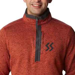 Sweat-shirt coupe-vent à demi-fermeture éclair en coton Logo personnalisé Basics Sweat-shirt à demi-fermeture éclair à séchage rapide - Product Image 5