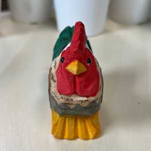 YEEYAYA intagliato a mano statua di pollo legno gallina scultura per la decorazione della casa figurine in legno unico per la decorazione della camera - Product Image 5