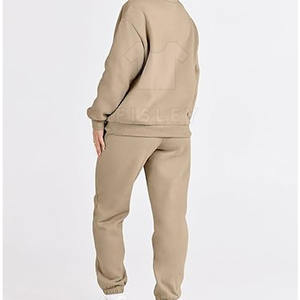 Conjunto de chándal de dos piezas con patrón sólido personalizado para mujer, ropa de invierno al por mayor - Product Image 5