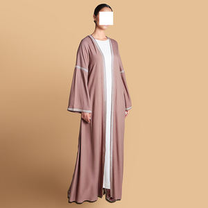 New Manufacturer High Quality <b>Islamic</b> Women's Abaya with Custom Logo Polyester Material Ankle Length - Product Image 3