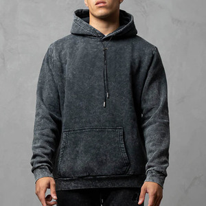Sudadera con capucha personalizada de alto gramaje, con lavado pesado y efecto desgastado, al por mayor, con hombros caídos, estilo vintage y lavado ácido - Product Image 2