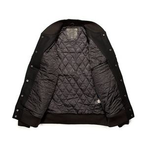 Chaqueta de retales personalizada para hombre, chaqueta de béisbol informal con mangas de cuero Pu, chaqueta bordada con letras, color personalizado - Product Image 4