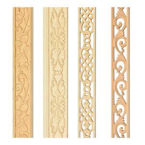 Usine du Vietnam Armoire de cuisine moderne Moulure de couronne Élégante garniture d'armoire en bois massif Moule décoratif pour armoires de cuisine - Product Image 1