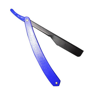 Maquinilla de afeitar recta de acero inoxidable de colores personalizados para hombres, para afeitarse la cara, el cuerpo, el bikini, las axilas - Product Image 1