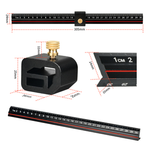 مسطرة جيب دقيقة من سبائك الألومنيوم على شكل حرف T، أداة صناعية للأعمال اليدوية، مسطرة قياس مربعة على شكل حرف T، قابلة للتخصيص حسب الطلب، بوحدات قياس إنجليزية ومترية - Product Image 6