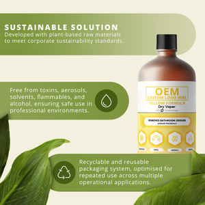 Neutralizador de Olores en Vapor Seco, Fórmula Amarilla Estándar: Olores de Drenaje, Alcantarillado, Orina y Heces - Botella de 1L - OEM / Marca Privada - Product Image 5