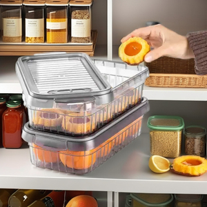 Contenedores de almacenamiento seguros para alimentos de 2L y 4L-Duraderos, apilables y ahorradores de espacio para organización de cocina y despensa - Product Image 2