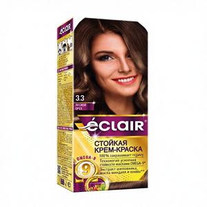 Crème colorante permanente pour cheveux Eclair Huiles OMEGA9 Finition lisse Longue durée Tous types de cheveux Usage professionnel pour adultes EC01 - Product Image 2