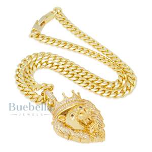 Collar de león rugiente para hombres Iced Classic Hip Hop Luxury Bling Jewelry Moissanite Colgantes y dijes que simbolizan la fuerza del poder - Product Image 4