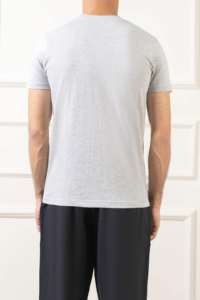 Camiseta de talla grande con logotipo de bordado personalizado, camiseta de gran tamaño con estampado de algodón 100%, ropa informal, Camiseta holgada ligera para hombre - Product Image 6