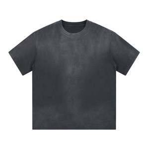 เสื้อยืดฮิปฮอปผู้ชายทรงโอเวอร์ไซส์ ผ้าคอตตอนถัก 100% ล้างสีแบบแอซิดวอช - รับผลิตตามแบบ คุณภาพสูง ขายส่ง OEM - Product Image 2