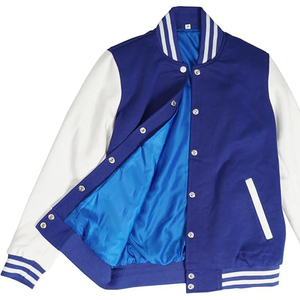 Chaqueta universitaria bordada con logotipo personalizado para hombre Chaqueta de hombre estilo bombardero de béisbol con cierre de botón de diseñador de calidad superior - Product Image 5