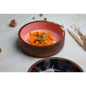 Tazón de madera para servir ensalada hecho a mano de forma redonda de calidad de lujo, diseño estándar, tazón grande moderno clásico para el hogar y la cocina - Product Image 3