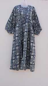 Robe en coton à fleurs bohème, décontractée, tissée, écologique, mi-longue, pour femmes, été - Product Image 3