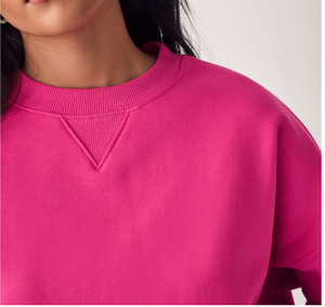 Sudadera de Cuello Redondo de Manga Larga para Mujer, 100% Algodón, Color Liso, Precio al por Mayor, Personalizada OEM para Invierno - Product Image 3