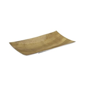 Shiny Polished Leaf Design Hotels Restaurants Home <b>Kitchen</b> Other Event Metal Serving <b>Tray</b> Golden Antique Finishing Server <b>Tray</b> - Product Image 6