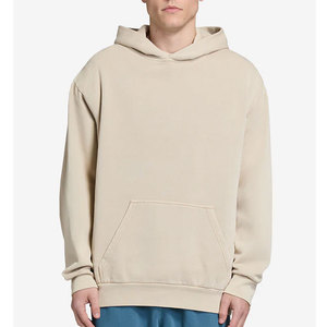 Sudadera con capucha de talla grande con logotipo personalizado para hombre, sudadera holgada con bolsillo sin cordón para hombre, de algodón sólido, con logotipo personalizado liso para invierno - Product Image 6